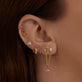 White Diamond Pave Huggie Earrings