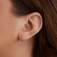White Diamond Pave Huggie Earrings