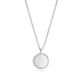 White Gold Pave Diamond Disc Necklace