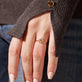 White Gold Tri Diamond Arch Ring