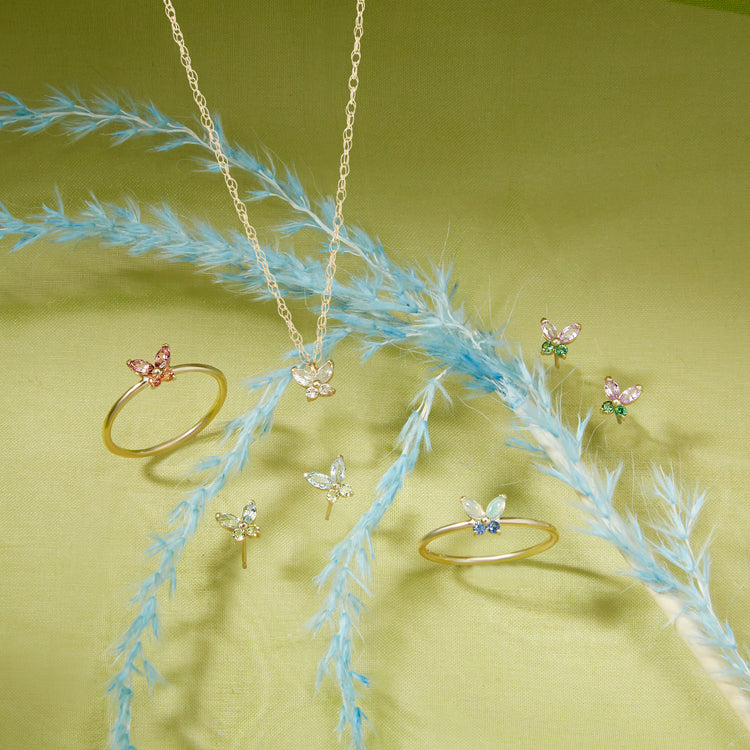 Sapphire Butterfly Necklace