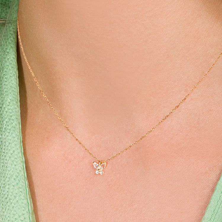 Sapphire Butterfly Necklace