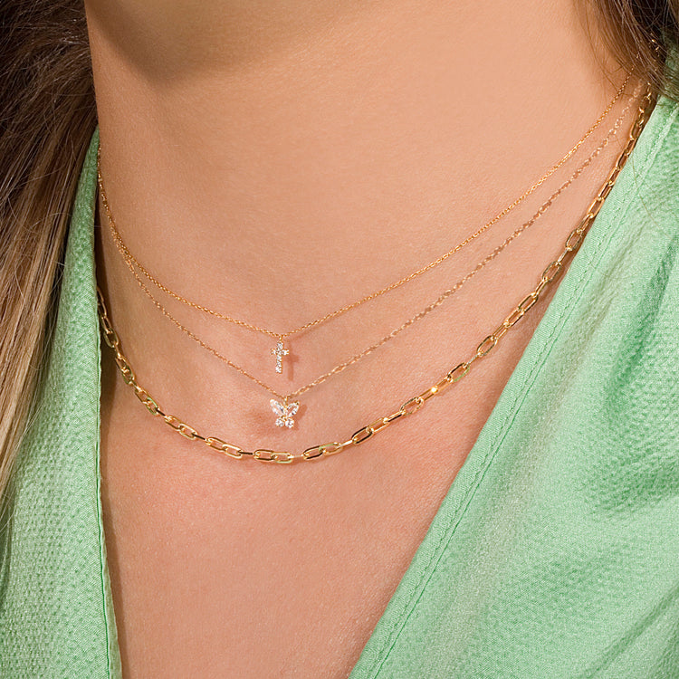 Sapphire Butterfly Necklace