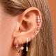 White Sapphire Candy Bar Drop Earrings