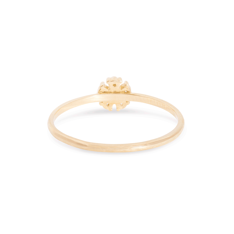 White Sapphire Flower Ring