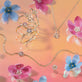 Still life image of White Sapphire Flower Stud with Stone and Strand solid gold jewelry