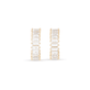 White Topaz Baguette Huggies