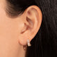 Second Hole White Topaz Baguette Huggies