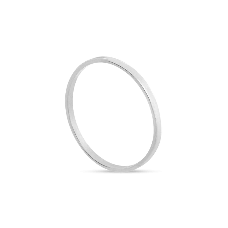White Gold Fine Flat Band