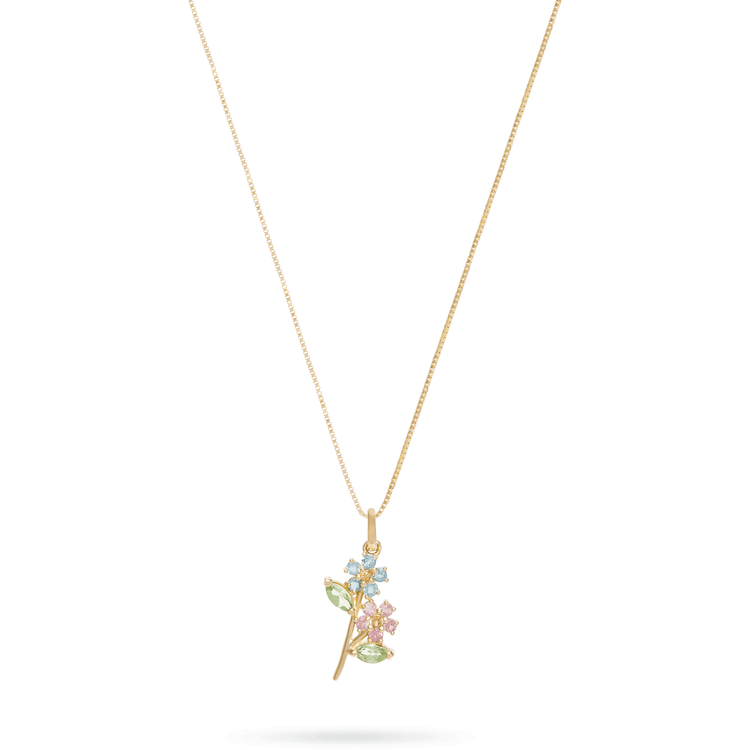 gemstone flower necklace