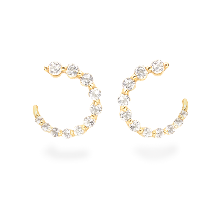 Wrapped Around Topaz Hoops