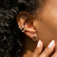 Wrapped Around Topaz Hoops