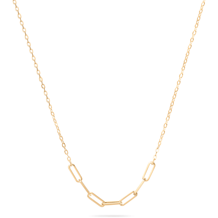 Stone and Strand 10K Yellow Gold XL Paperclip Link Necklace Image