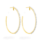 XL Pave Oval Hoop Earrings