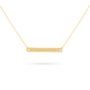 Medium Horizontal Bar Necklace with Diamond