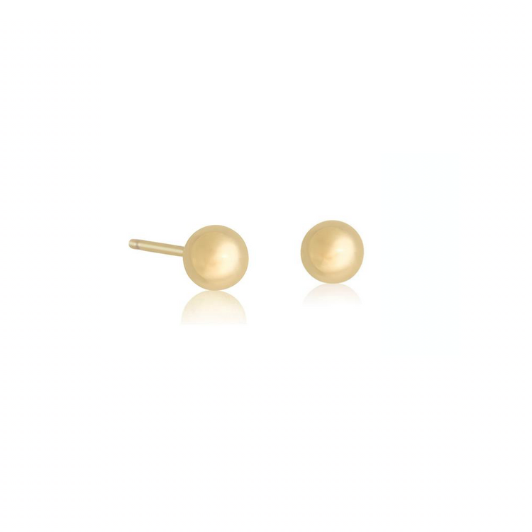 Stone and Strand 14K Yellow Gold Small Gold Bead Earring Pair Image