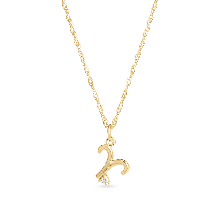 Zodiac Charm Necklace with Diamond