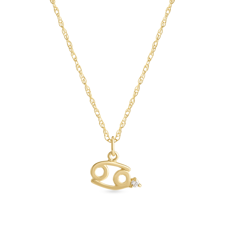 Zodiac Charm Necklace with Diamond