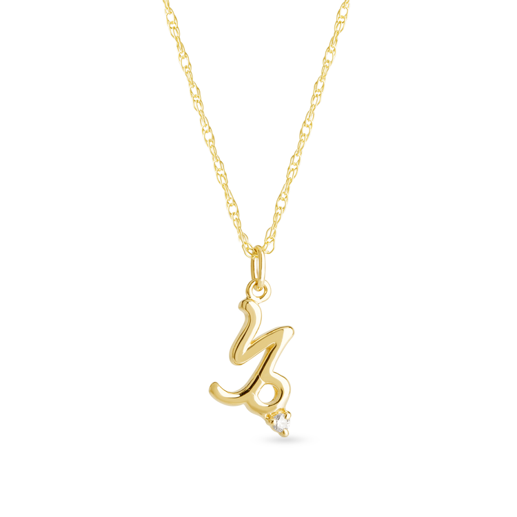 Zodiac Charm Necklace with Diamond