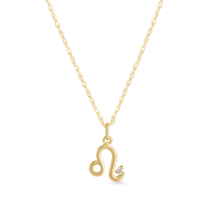 Zodiac Charm Necklace with Diamond