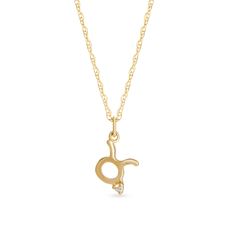 Zodiac Charm Necklace with Diamond