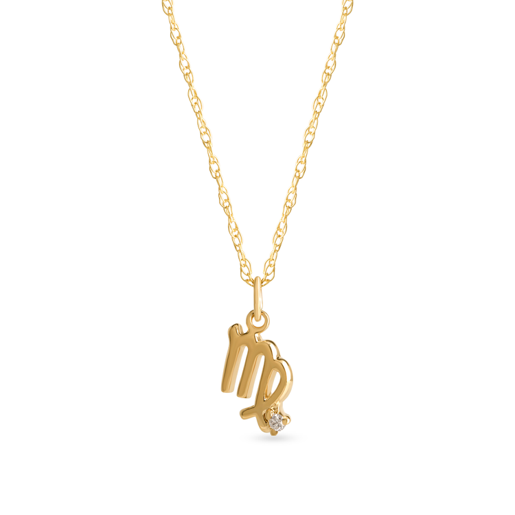 Zodiac Charm Necklace with Diamond
