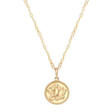 Zodiac Coin Pendant Necklace – STONE AND STRAND