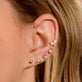 Aquamarine Cluster Curve Piercing Earring