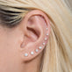 Image of 10K Yellow Gold Small Diamond Stud with Stone and Strand Earrings