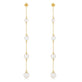 pearl drop earrings stone and strand