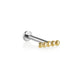 beaded bar gold earring 
