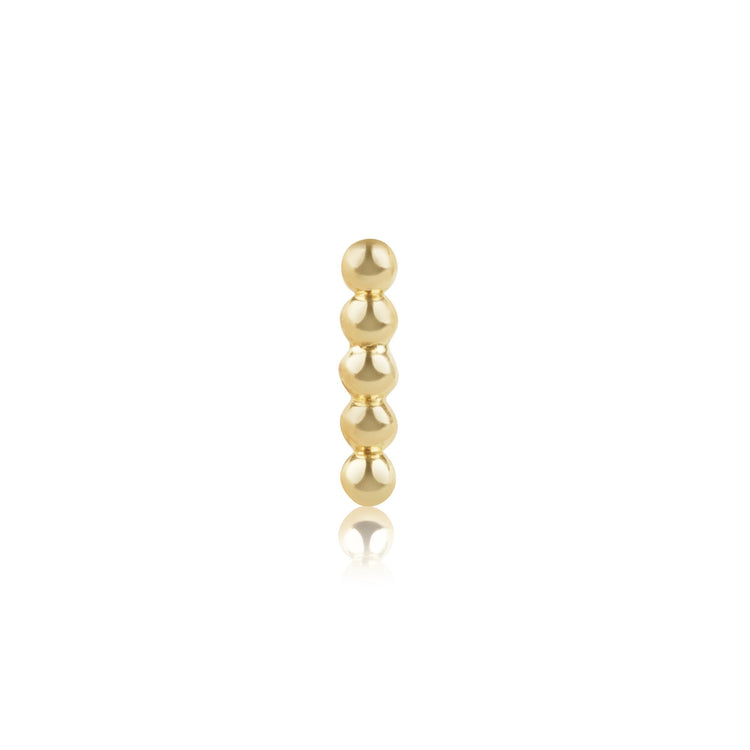 gold beaded earring