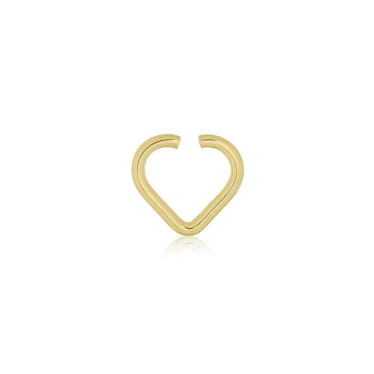 Gold Daith Heart Earring