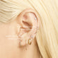 Gold Front To Back Chain Earring