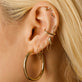 Gold Front To Back Chain Earring