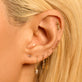 Gold Front To Back Chain Earring