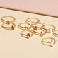 Gold Plated Oval and Pear Tourmaline Twin Set