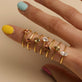 Gold Plated Oval and Pear Tourmaline Twin Set