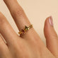 Gold Plated Oval and Pear Tourmaline Twin Set