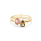 Gold Plated Oval and Pear Tourmaline Twin Set