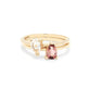 Gold Plated Topaz and Pink Tourmaline Twin Set