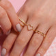 Heart Wide Open Topaz Ring