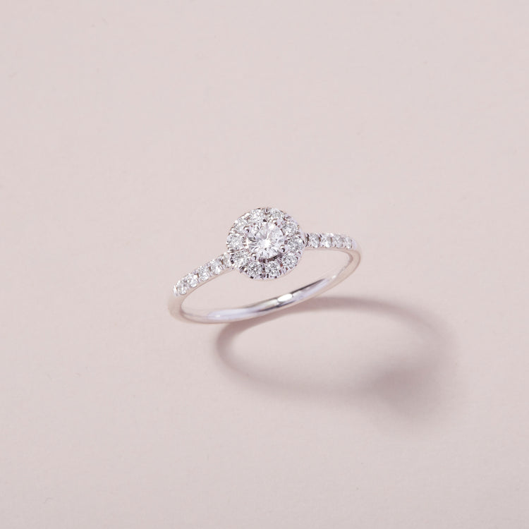 Stone and Strand 14K White Gold The Katharine Diamond Ring Editorial Image
