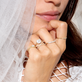 Image of 14K Yellow Gold The Lana Ring with Stone and Strand Rings
