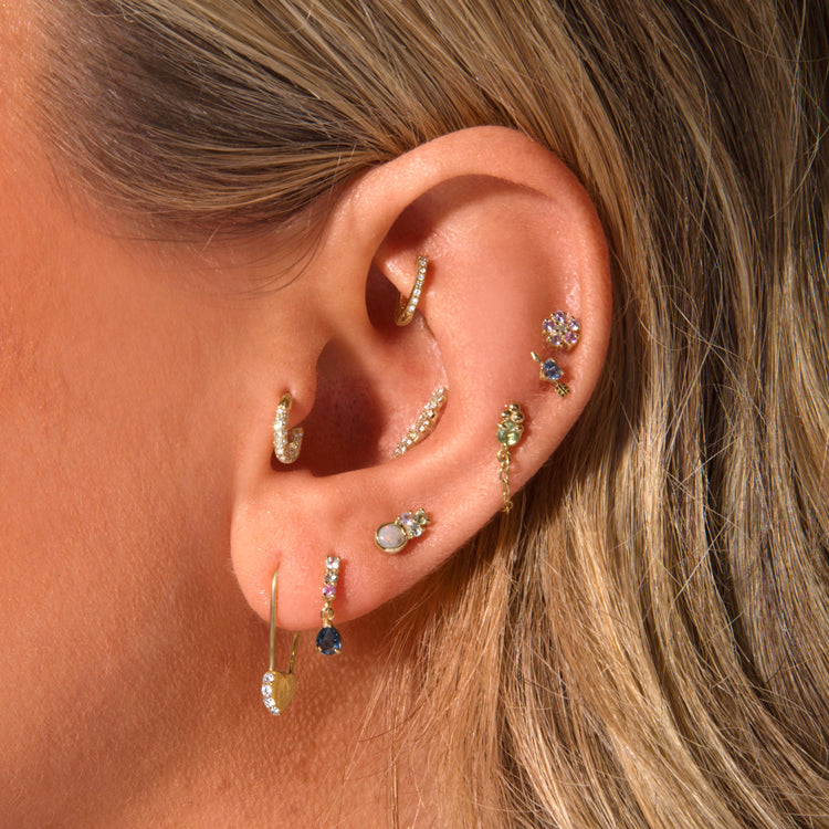 Love Safety Pin Earring