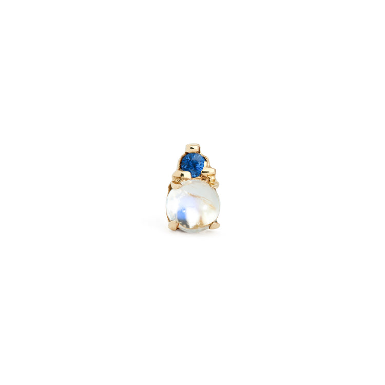 Moonstone and Sapphire Earring