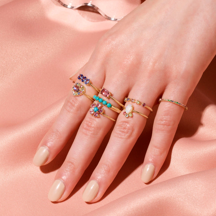 Octagon Cut Pink Tourmaline Ring