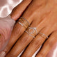 Pave Curved Combo Stacker Ring