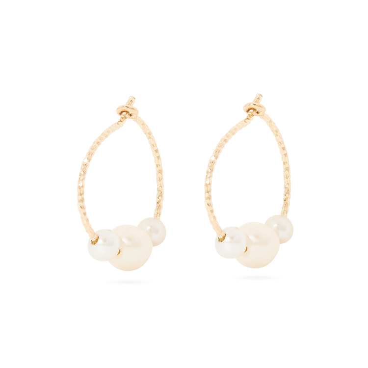Pearly Trio Hoops