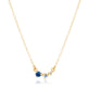Gradient Three Blue Sapphire Necklace